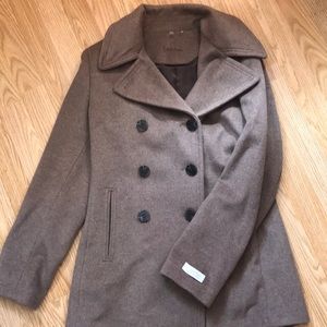 Calvin Klein Wool-Cashmere Double Breasted Peacoat